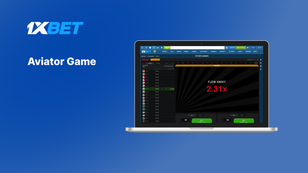 1xBet Aviator game available in app and website